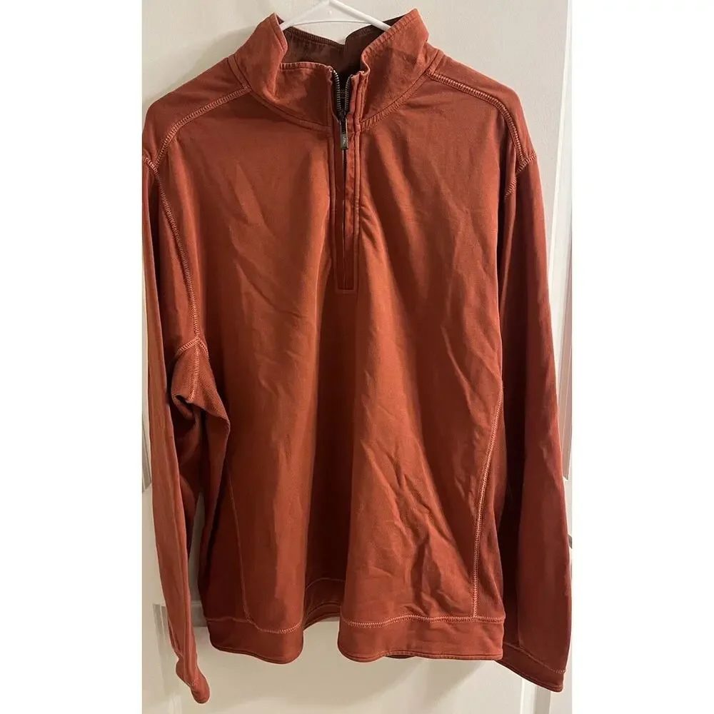 Tommy Bahama Sweater Mens XL Quarter Zip Long Sleeve Pullover Sweatshirt‎